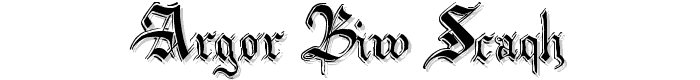 Argor Biw Scaqh font